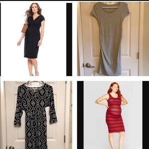 SOLD BUNDLE of four maternity dresses, size medium
